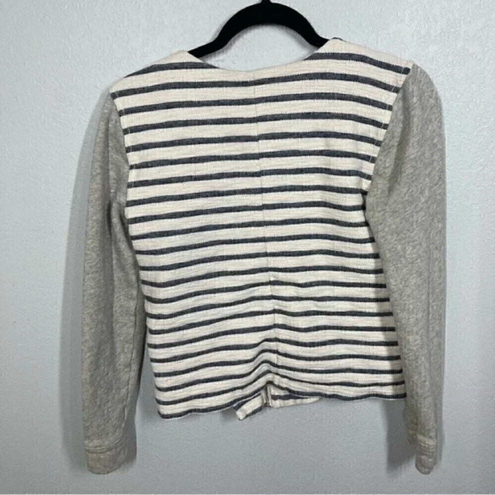 Lou & Grey cotton moto jacket asymmetrical zip  size small - Picture 4 of 9